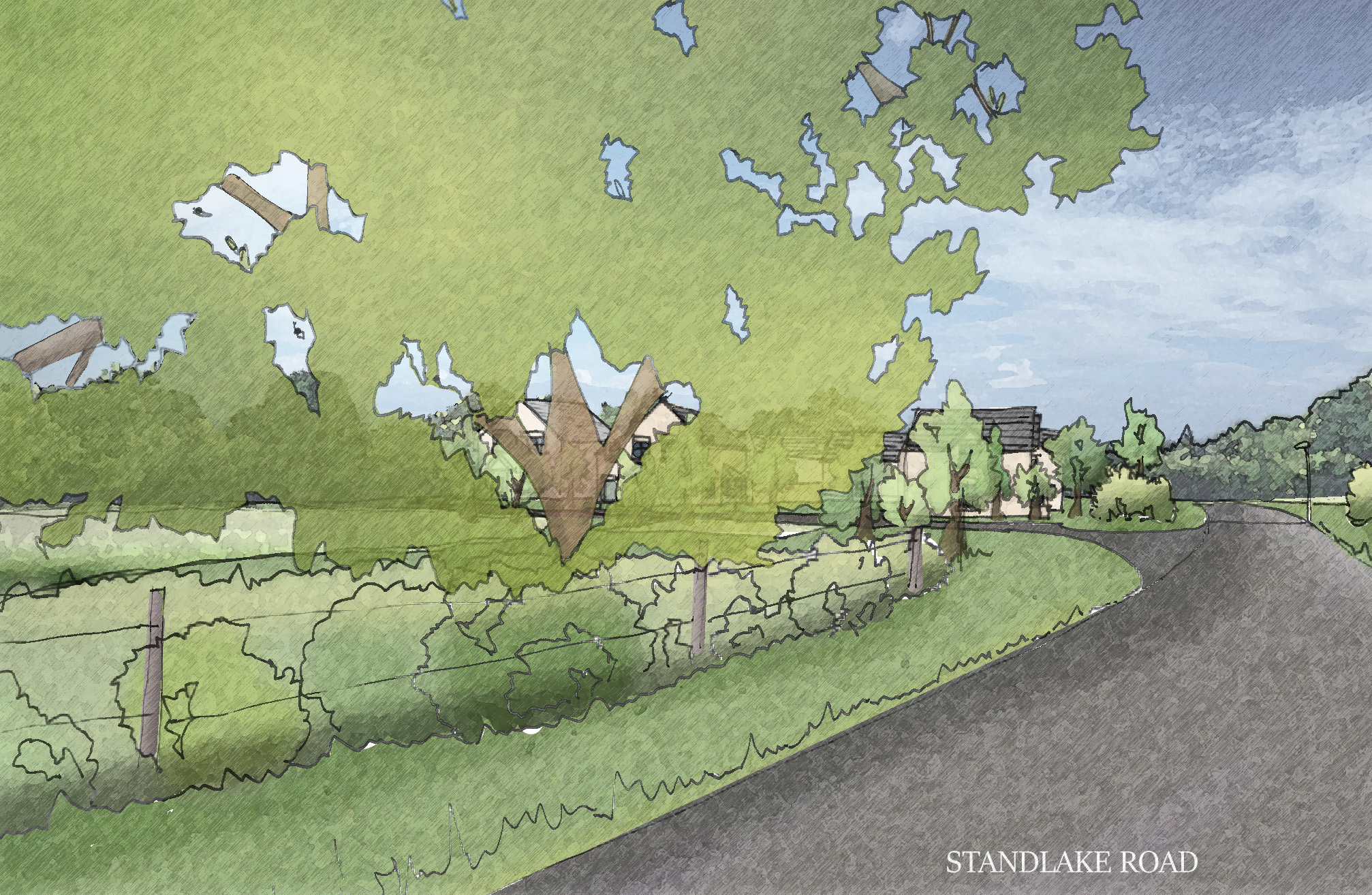 Street scene Standlake Road
